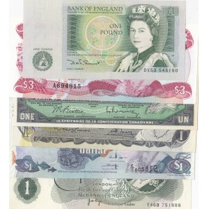 Mix Lot, Total 6 pcs UNC condition QUEEN ELIZABETH II banknotes