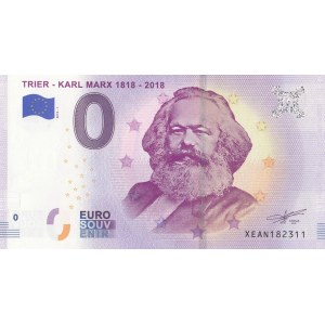 Fantasy banknotes, 0 Euro, 2018, UNC, Karl Marx