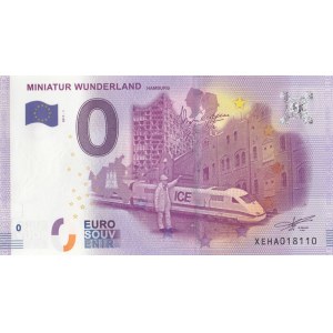 Fantasy banknotes, 0 Euro, 2018, UNC, Miniatur Wunderland