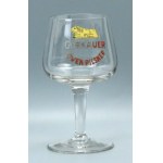 [Sobótka-Górka] Beer glass featuring an advertisement for the Gorkauer Lowen-Pilsner brewery (Sobótka-Górka brewery) (122)