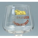 [Sobótka-Górka] Beer glass featuring an advertisement for the Gorkauer Lowen-Pilsner brewery (Sobótka-Górka brewery) (122)