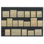 Various illustrations (monuments and a sailing ship), 1925. Uncanceled stamp series, including variations. 18 stamps in total. (154)