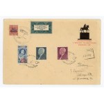 "5th NATIONAL PHILATELIC EXHIBITION" 1938, stamps on a special envelope canceled with a commemorative postmark (226)