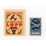Second Polish Republic, LOPP, set of 2 stickers/donation tokens (284)