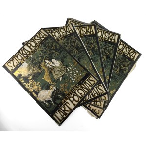 A set of five notebooks titled Polish Art: Painting, with covers designed by Józef MEHOFFER (1869, Ropczyce, near Lviv – 1946, Wadowice)
