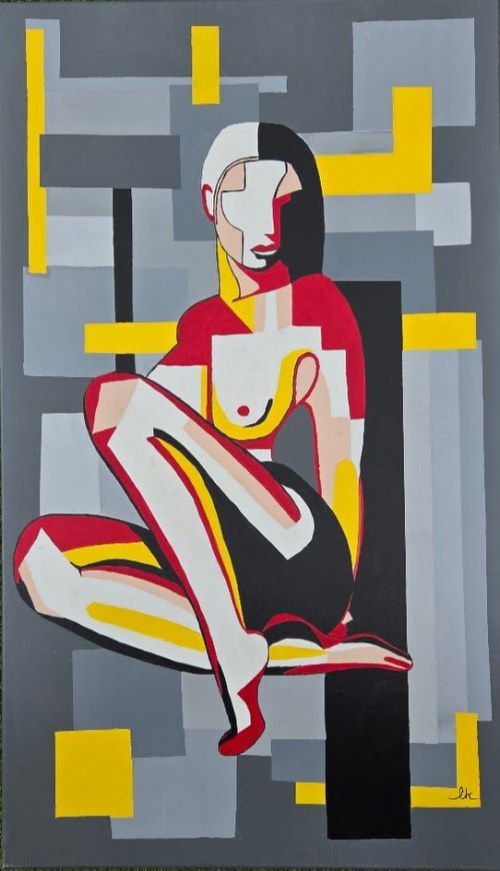 Katarzyna LEWANDOWSKA (ur. 1963), Geometryczny Akt 001czerwień, 2026