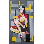 Katarzyna LEWANDOWSKA (ur. 1963), Geometryczny Akt 001czerwień, 2026