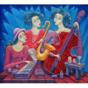 Bohdan Wincenty ŁOBODA (ur. 1952), Jazz - trio w czerwieniach, 2026