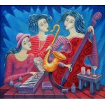 Bohdan Wincenty ŁOBODA (ur. 1952), Jazz - trio w czerwieniach, 2026