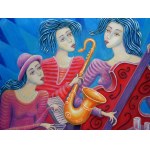 Bohdan Wincenty ŁOBODA (ur. 1952), Jazz - trio w czerwieniach, 2026