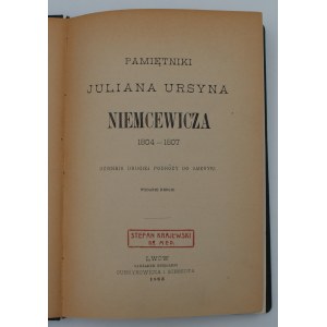 The Diaries of Julian Ursyn Niemcewicz from 1804–1807, Lviv, 1883.