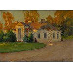 Bronisława Rychter-Janowska (1868, Kraków – 1953, Kraków), A Couple in Front of a Manor House