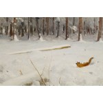 Stanisław Janowski (1866, Kraków – 1942, Kraków), Winter Landscape with a Fox, 1933