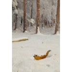 Stanisław Janowski (1866, Kraków – 1942, Kraków), Winter Landscape with a Fox, 1933