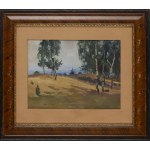 Wojciech Kossak (1856, Paris – 1942, Kraków), Landscape with Birch Trees, 1926