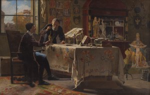 Antoni Gramatyka (1841 Kalwaria Zebrzydowska - 1922 Kraków), W gabinecie kolekcjonera, po/lub 1915