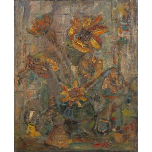 Jan Cybis (1897 Wróblin – 1972 Warschau), Sonnenblumen in einer Vase