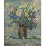 Jan Cybis (1897, Wróblin – 1972, Warsaw), Flowers in a Clay Jug, 1943