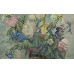 Jan Cybis (1897, Wróblin – 1972, Warsaw), Flowers in a Clay Jug, 1943