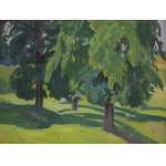 Stanisław Czajkowski (1878, Warsaw – 1954, Sandomierz), Forest Landscape, 1943