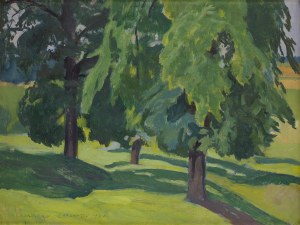 Stanisław Czajkowski (1878 Warszawa - 1954 Sandomierz), Pejzaż leśny, 1943