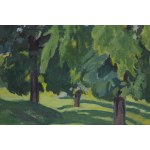 Stanisław Czajkowski (1878, Varsavia - 1954, Sandomierz), Paesaggio boschivo, 1943