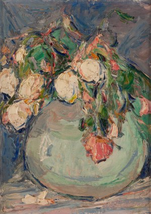 Włodzimierz Terlikowski (1873 Poraj k. Łodzi - 1951 Paryż), Bukiet opadłych kwiatów w wazonie, 1926