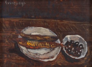 Natan (Nathan) Grunsweigh (Grunsweig) (1880 Kraków - 1956 Paryż), Martwa natura ze śledziami