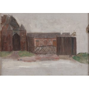 Tadeusz Makowski (1882 Oświęcim - 1932 Paryż), Zagroda z fragmentem bramy, 1924
