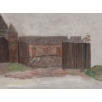 Tadeusz Makowski (1882 Oświęcim - 1932 Paryż), Zagroda z fragmentem bramy, 1924