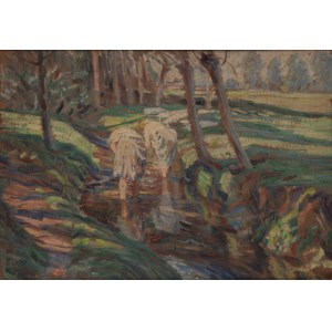 Ludwik Misky (1884, Nowy Sącz – 1938, Kraków), Washerwomen, 1937