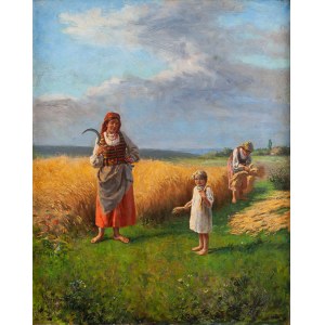 Władysław Szerner Jr. (1870 Szebenice - 1936 Szebenice), W czasie żniw, 1925