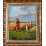 Władysław Szerner Jr. (1870 Szebenice - 1936 Szebenice), W czasie żniw, 1925