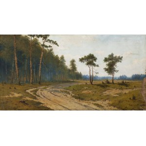 Józef Guranowski (1852, Warsaw – 1922, Warsaw), A Road at the Edge of the Forest