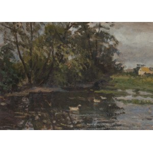 Jan Gasiński (1903, Wólka Grodzisk – 1967, Gdynia), Pond in Chylonia
