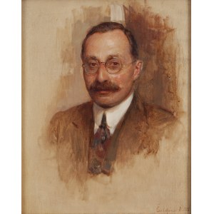 Bolesław Jan Czedekowski (1885 Wojniłów - 1969 Wiedeń), Portret mężczyzny w okularach, 1920