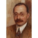 Bolesław Jan Czedekowski (1885 Wojniłów - 1969 Wiedeń), Portret mężczyzny w okularach, 1920