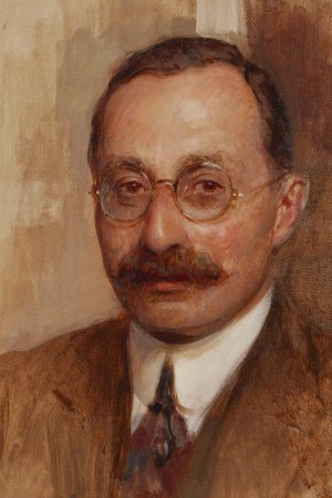 Bolesław Jan Czedekowski (1885 Wojniłów - 1969 Wiedeń), Portret mężczyzny w okularach, 1920