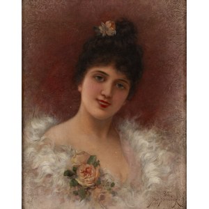 Emile Eisman-Semenowsky (1859–1911), Young Lady in a Fur Coat