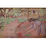 Leon Kowalski (1870 Kijów - 1937 Kraków), Przy pracy w ogrodzie