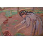 Leon Kowalski (1870, Kyiv – 1937, Kraków), Working in the Garden