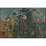 Franciszek Bartoszek (1910–1943), Landscape with Pine Trees and a View of the Sea, 1937
