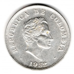50 Centavos 1932 B Bogota 