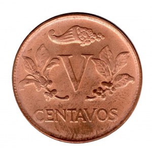 5 Centavos 1971 Coffee Bean Red UNC