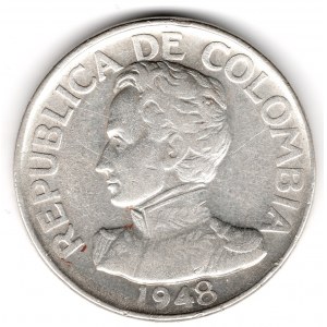 50 Centavos 1948 Bogota 
