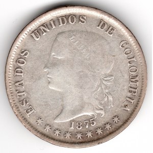 50 Centavos 1875 Bogota