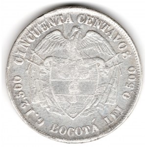50 Centavos 1885 Bogota
