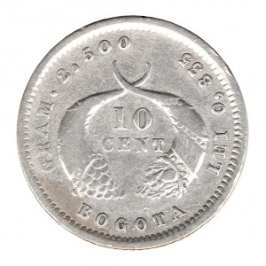 10 Centavos 1879 Bogota