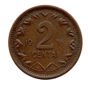 Lithuania 2 Centai 1936