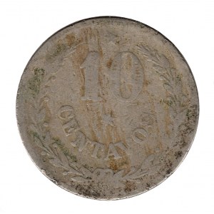 10 Centavos 1921 LAZARETO 